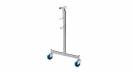 Roller stand for large Eurotramp trampolines with blue wheels