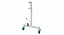 lifting roller stand "Safe & Comfort" with blue rubber wheels